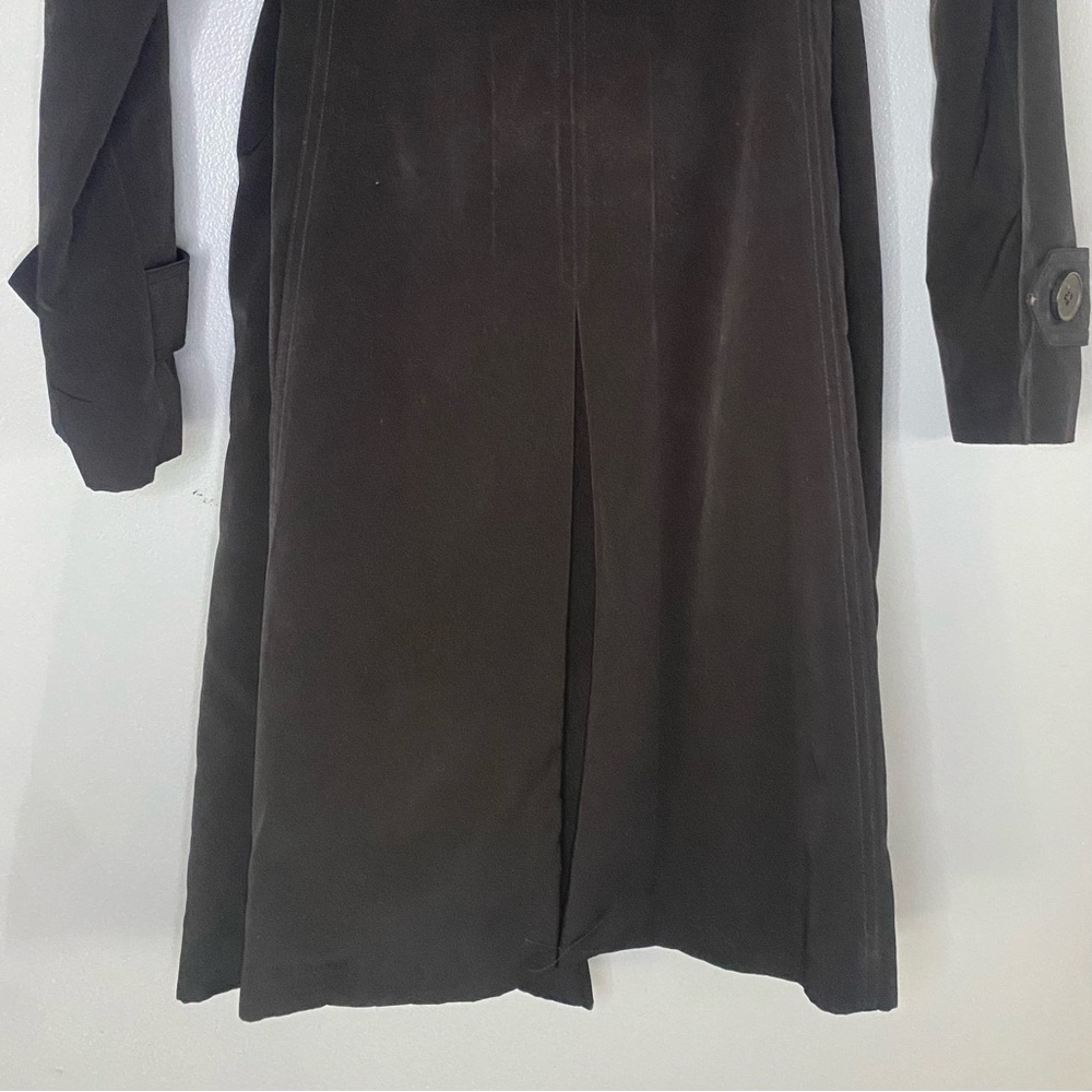 London Fog Black Trench Coat Women’s Size Small - Picture 4 of 11